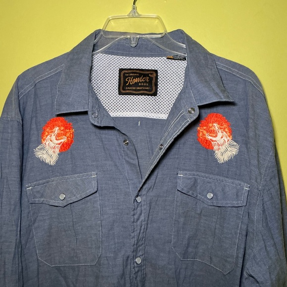 Howler Brothers Gaucho Howl At The Moon Western Cowboy Snap Buttons - Picture 3 of 9
